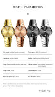 Reloj De Pulsera Para Hombre OPK 8105 Diseño De Diamantes Correa De Acero Inoxidable Resistente Al Agua Con Fecha Y Cuarzo - details 9