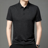Camisa Polo Para Hombre Casual De Color Sólido Manga Corta Transpirable Cómoda Versátil Top Moda Negocios New Men's Business - details 14