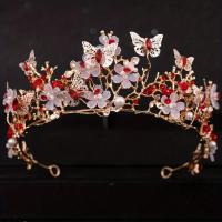 Diadema De Boda Hecha a Mano Con Perlas Y Rhinestones Diseño Floral Con Mariposa Accesorio Para El Cabello Regalo De Novia - details 1