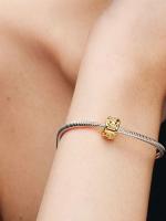 Pandora - Charm de clip with Corazones-Baño de Oro de 14K - details 2