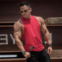 Camiseta Deportiva Para Hombre Sin Mangas De Algodón Transpirable Para Correr Y Gimnasio Estilo Casual Vestimenta Ligera Para Verano - details 14