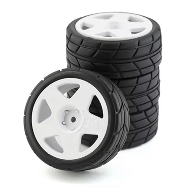 Pneumáticos De Carreras RC RS Para Carrocería En Carretera Adecuados Para 1/10 Tamiya TT01 TT02 XV01 TA06 PTG-2 HPI HSP KYOSHO Chevrolet C3 Ruedas De Plástico - 1
