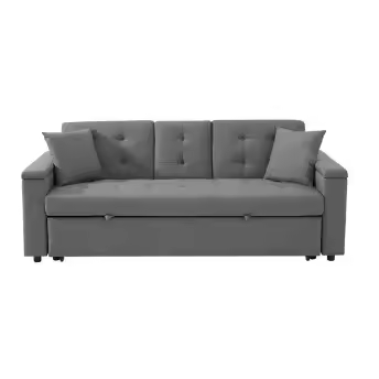 BATZAR Sofá cama Relax 203 cm. gris oscuro - 1