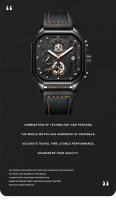 Reloj De Cuarzo Para Hombre POEDAGAR Lujo Casual Impermeable Con Luminiscencia Cuero Militar Deportivo Cronógrafo Fecha - details 9