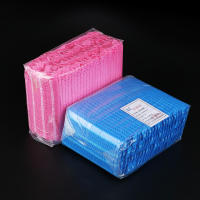 100 PCS Tapones De Tela No Tejida Desechables En Colores Blanco Rosa Negro Y Azul Accesorios De Belleza Para Spa Y Peluquería - details 1