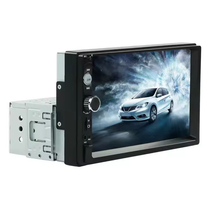 Reproductor Multimedia Para Coche Universal 7 Pulgadas 1 DIN MP3 MP5 Soporta SWC/AUX/BT/SD/USB/Mirrorlink/FM/RCA/Vídeo HD USB Disco U - 1