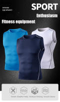 Camiseta De Entrenamiento Para Hombre Secado Rápido Con Manga Corta Compresión Camiseta Deporte Gimnasio Top Sin Mangas - details 0