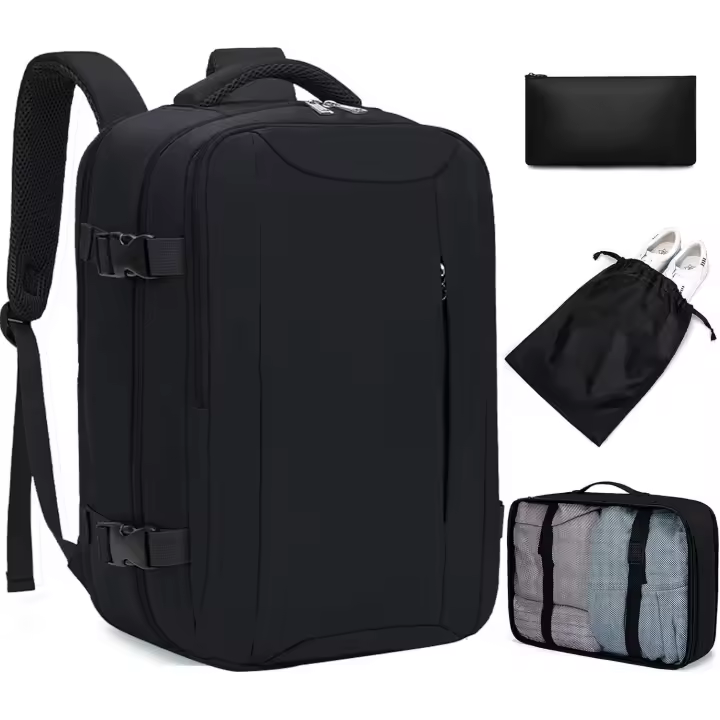 Mochila Viaje Cabina Avion 25x20x40 para Ryanair Maletas de Cabina con Organizador de Equipaje 3 Sets Mochila de Viaje Equipaje de Mano para Mujer Hombre 20L - 1