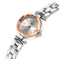 Reloj De Pulsera De Acero Inoxidable Lujoso Y Ligero Con Correa Redonda Versátil Y Casual Simple Para Hombre Y Mujer Resistente Al Agua - details 2