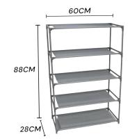 Gerimport STARTELECTRIC Zapatero de 3 Niveles / 5 Niveles de Metal y Tejido No Tejido, Tamaño 60 X 28 X 44 Cm / 60 X 28 X 88 Cm, Estantería para Calzado, Mueble, Soporte, Montaje Fácil - details 5