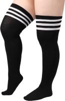 Medias Largas De Pierna Para Mujer Talla Grande Con Estampado Rayado Antideslizantes Para Halloween Accesorio De Costura - details 26