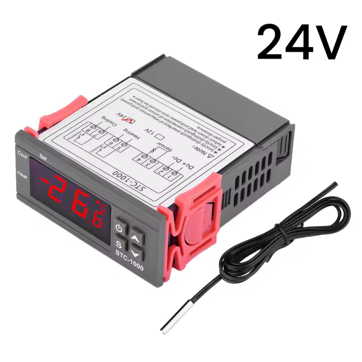 Controlador De Temperatura Digital STC-1000 DC12/24V AC110-220V 60℃~120℃ Mostrador De Pantalla Para Microcomputadora - 1