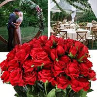 20pcs Arreglo De Rosas Artificiales Realistas Para Bodas Cumpleaños Y Más Decoración Floral Para El Hogar Y Arreglo De Flores - details 1