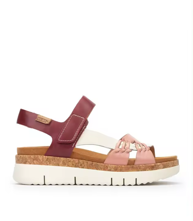SANDALIAS DE PIEL CON CIERRE DE VELCRO PIKOLINOS PALMA W4N-0968C3 ROSA - 1