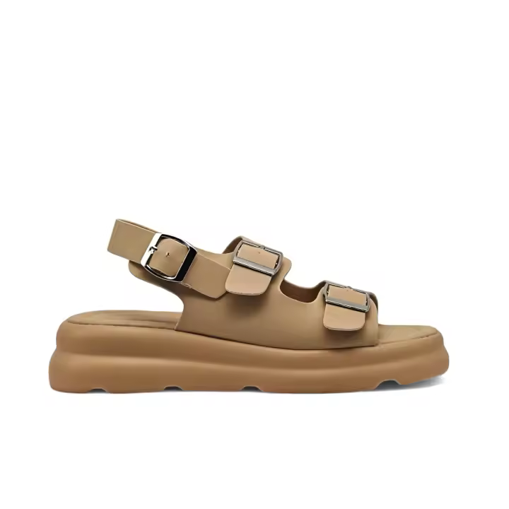 Calzados soraia, sandalias para mujer con correa ajustable con hebilla, color mates, plama con plataforma - 1