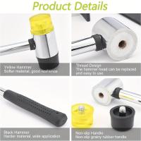 Martillo De Goma Doble Cara Para Joyería Artesanía De Cuero Carpintería Y Instalación De Piso Herramienta De Plástico Suave - details 1