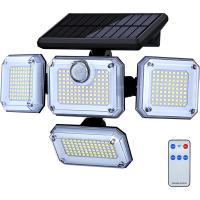 Aplique Solar 4 focos, led, 8W potencia, sensor movimiento, mando distancia - details 0