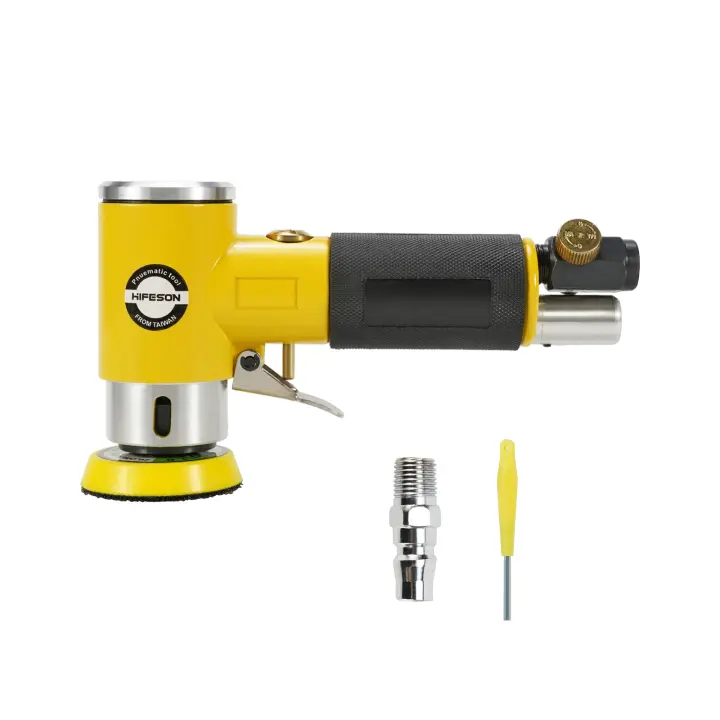 HIFESON Mini 2/3 Pulidora Aireada Pneumática Polísmica Mezcladora De Herramientas De Bricolaje Con Kit De 80 Hojas De Papel De Piedra - 1