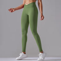 Leggings De Yoga Para Mujer Cintura Alta Levantamiento De Caderas Gimnasio Sin Costuras Pantalones De Deporte Fitness Running - details 23