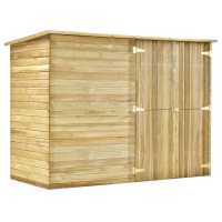 Cobertizo para jardín de madera pino impregnada 232x110x170 cm Decoración de muebles de jardín al aire libre - details 1