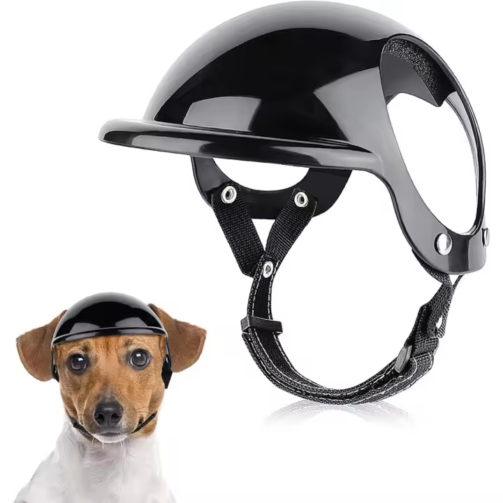 ATUBAN Small Pet Dog Helmet with Ear Hole Motorcycle Dog Helmet Multi-Sport Dog Hard Hat Outdoor Bike Doggy Cap for Dogs and Cat - 1
