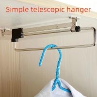 1pc Rodillo De Ropa Retráctil Estilo Cajón Almacenamiento Plegable Ajustable De Metal Ahorro De Espacio Para Armario - details 0