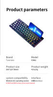 Teclado Mecánico AULA F3061 61 Teclas Con Retroiluminación RGB Mini Para Escritorio Y Laptop Teclado De Juego Con Sensación Táctil - details 9