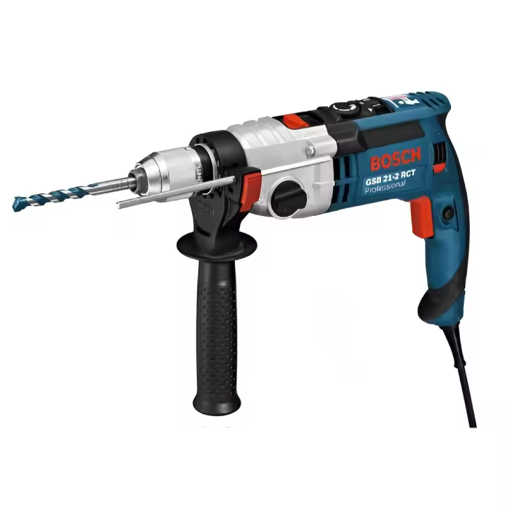 Bosch Professional GSB 21-2 RCT - Taladro percutor (1300 W, 2 velocidades, max perforación hormigón 22 mm, en maletín) - 1