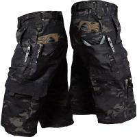 Pantalones Militar Verdes Para Hombres Estilo Safari Casual Shorts De Verano Multi Bolsillos Material COTON Y POLYESTER - details 1