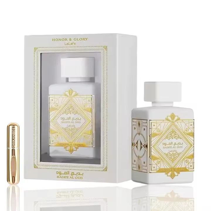 Perfume Badee Al Oud Honor & Glory Eua De Parfum 100ml+REGALO Atomizador 5ML DRIKANBEST Recargable - 1