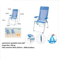 Silla Alta plegable de playa con Cojin estructura de aluminio y tejido Textileno, transpirable y fresco - Maxia Market - details 8