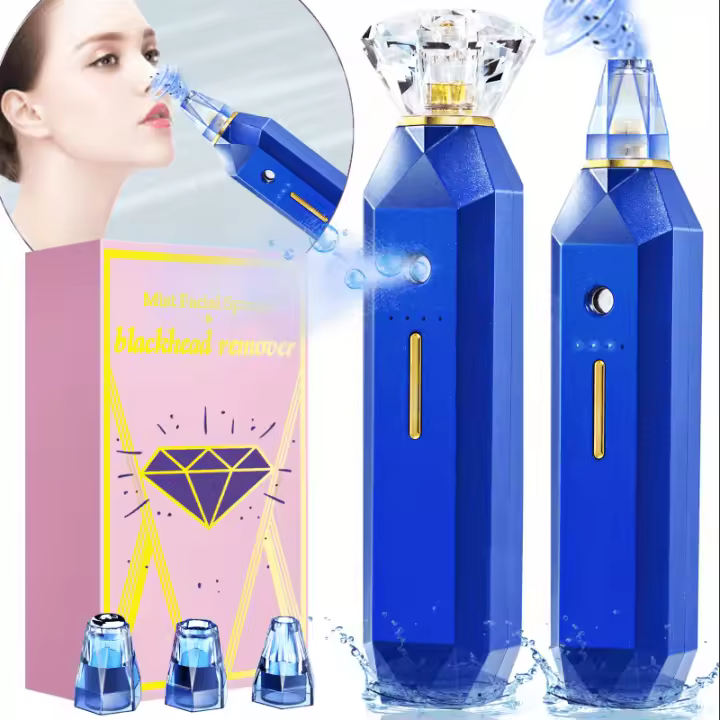 Removedor de puntos negros por vacío de poros, rociador facial de oxígeno hidratante, limpiador de manchas multifunción 2 en 1 para eliminar imperfecciones dérmicas, removedor de espinillas y acné de vapor facial, limpiador de puntos profundos por succión - 1