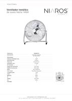 Ventilador Metálico de Suelo Netia 140W – 3 Velocidades | Rejilla Reforzada | Inclinación 120° | 51cm Diámetro | Niaros - details 1