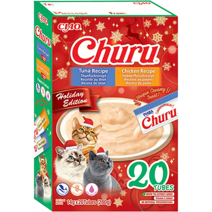CHURU BOX Edición limitada Navidad - 10 churu atún + 10 churu pollo (20 x 14gr) - 1