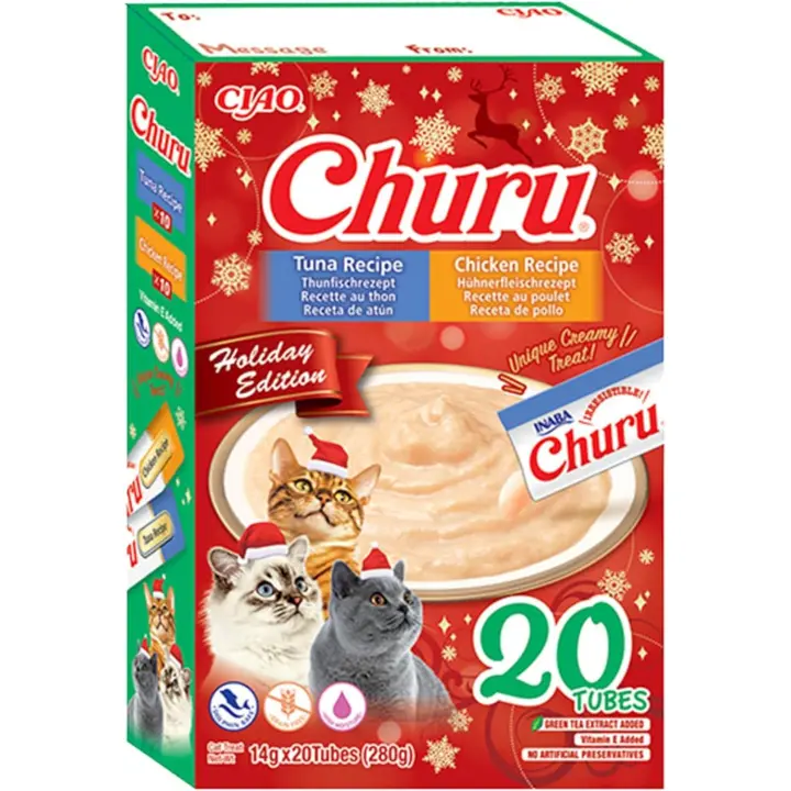 CHURU BOX Edición limitada Navidad - 10 churu atún + 10 churu pollo (20 x 14gr) - 1