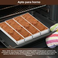 Parrilla Para Tarta Rectangular Antideslizante Molde Para Tiramisú Y Queso Cheesecake De Aleación De Aluminio Herramientas De Hornear Para Postres - details 3