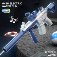Pistola De Agua Eléctrica Automática Para La Playa Y Jardín Regalo Para Niños Y Adultos Juguete De Entretenimiento Al Aire Libre M416 - details 2
