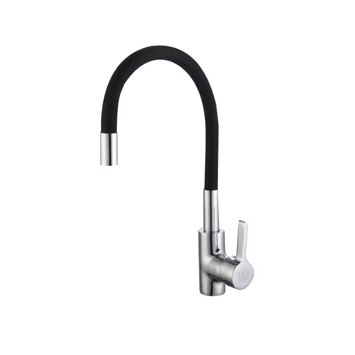 Timanfaya Grifo Monomando de Cocina de Alta Calidad with Caño Flexible y Certification CE Negro - 1
