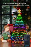 Arbol De Navidad Inteligente Con Luces LED Multicolor Rgb Fitas De Estrella Y Cascada Para Jardín Decoración De Navidad Con Control Remoto Y APP DIY Bluetooth - details 10