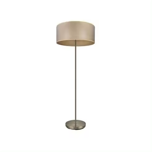 FABRILAMP Lámpara de Pie Tania 1xe27 Cuero/Madera Clara 162x40x40 Cm - Diseño Elegante - 1