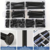 Kit De Juntas Y Tornillos Hexagonales Pequeños 232pcs M6 M8 M10 Acero De Aleación Grade 8.8 Negro Oxido Para Carpintería DIY - details 0