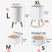 Cesta De Basura De Madera Para Cocina Baño Sala De Estar Oficina Hotel Estilo Pressionado Material PP Tipo De Almacenamiento Stando - details 0