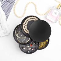 Organizador de joyas, joyero Pequeño, soporte para pendientes, Caja de almacenamiento de joyas, bandeja de almacenamiento de joyas giratorias de 4 Capas con tapa - details 0