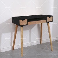 Escritorio de madera maciza para el hogar, dormitorio, tocador integrado, apartamento pequeño, tocador creativo nórdico - details 4
