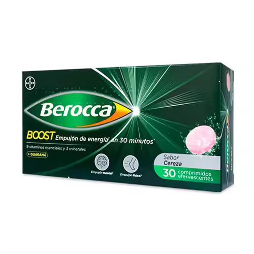 BEROCCA BOOST 30 COMP EFERVESCENTES SABOR CEREZA - 1