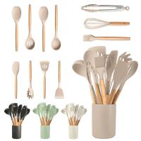 RELAXTY 12 Piezas Juego de Utensilios de Cocina de Silicona con Mangos de Madera - Accesorios de Cocina - details 6