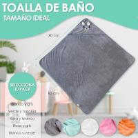 2 Unidades Toalla bebe - Regalo bebe recien nacido niño - Toallas bebe con capucha de animales 0-3 años - Albornoz bebe baño - Capa de baño bebe - Regalos para bebes recién nacidos （31*31） - details 0