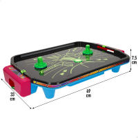 CB Games - Air hockey de sobremesa neón, estructura de 40 cm, plástico resistente, 2 palas, 2 discos, 2 jugadores, juegos de mesa, juguetes para niños, diversión en familia, mayores 6 años - details 3