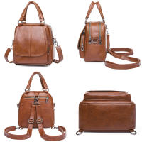 Mochila Retro Pequeña Para Mujer Mochila Multifuncional De Gran Capacidad Bolso Cruzado De Hombro Viaje Mini Bolso De Mano - details 10