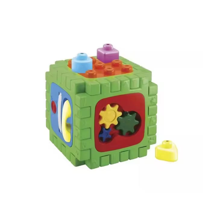 Cubo de actividades con musica y engranajes para bebes - 1